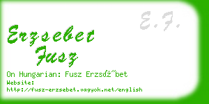 erzsebet fusz business card